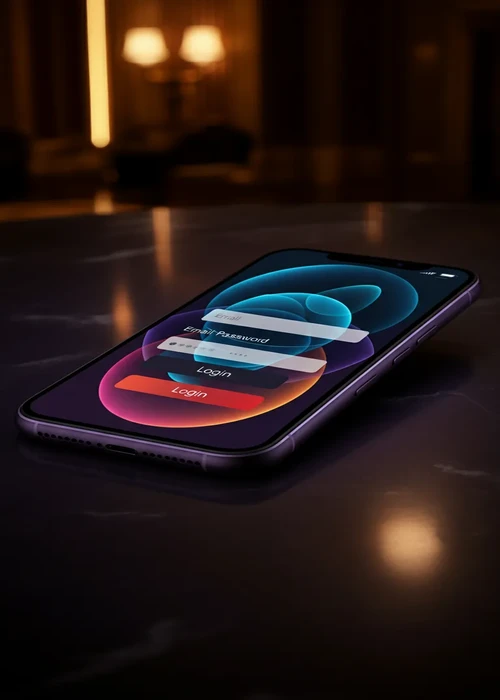 Modulo login Wazamba con design tribale e accesso sicuro al conto